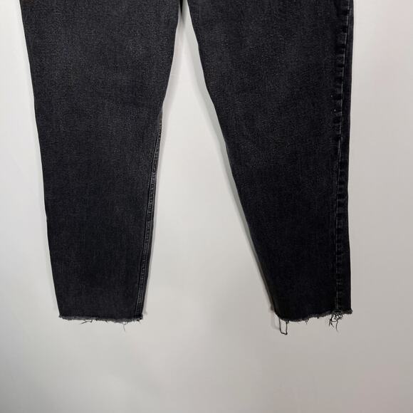 Abercrombie & Fitch 30 / 10 Long Black The Ankle Straight Ultra High Rise Jeans - Picture 8 of 10